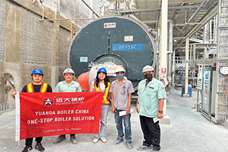 泰国化工厂WNS15-1.25-Q燃气蒸汽锅炉